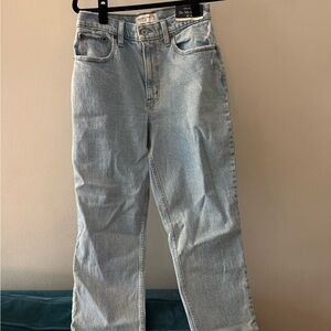 NWT Abercrombie & Fitch Light Blue 90s Straight Leg Jeans 27 Short 4
